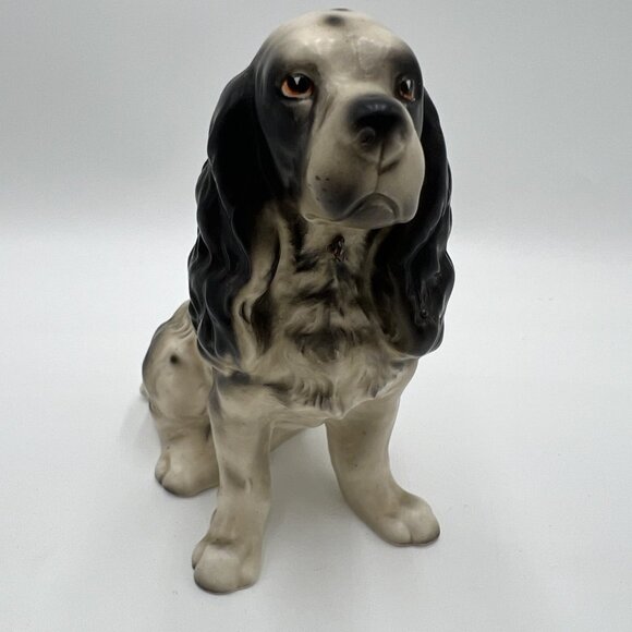 Vintage 6" Cocker Spaniel Dog Porcelain Figurine Erich Stauffer Mid Century Japa - Picture 4 of 16